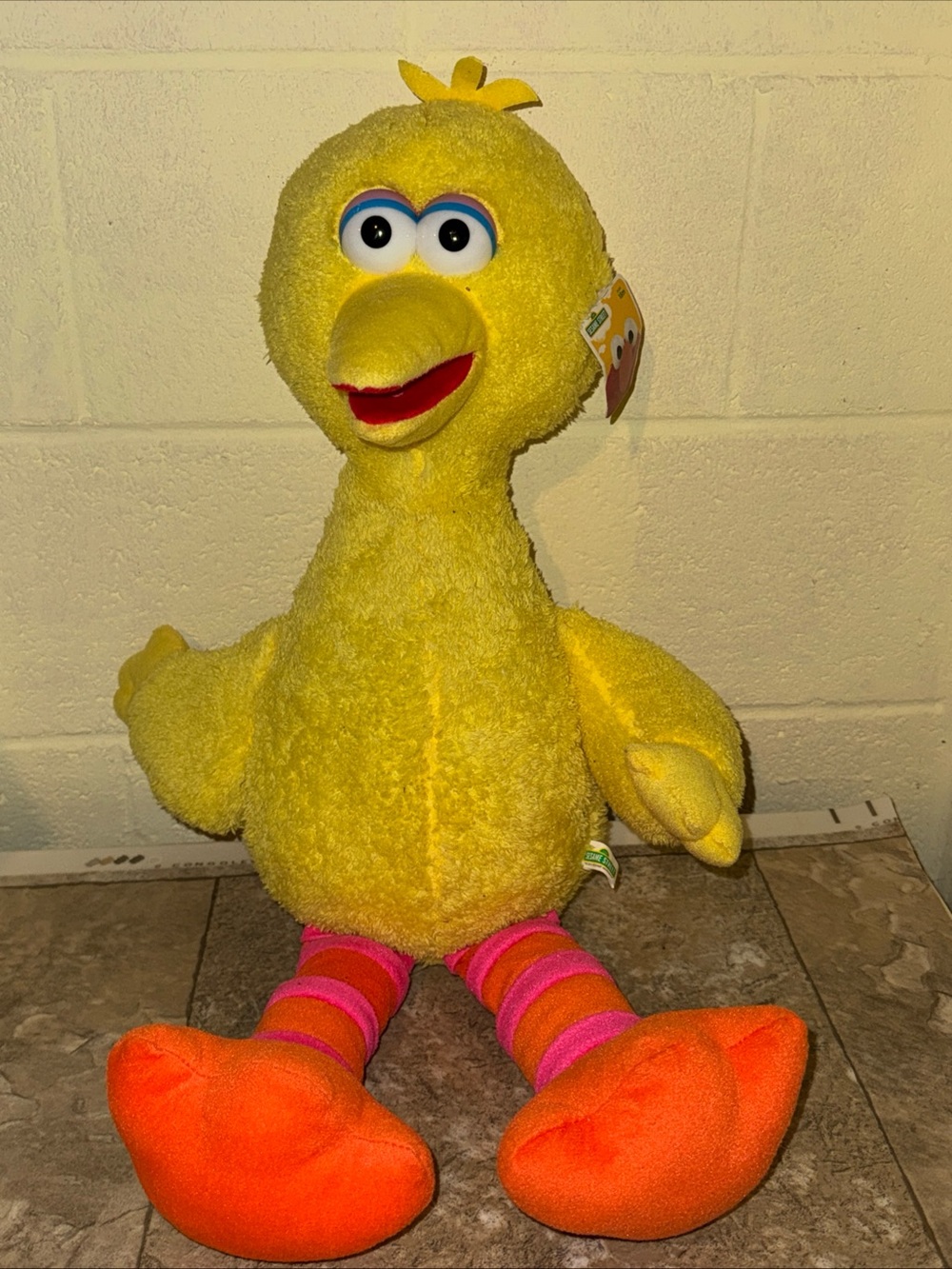 Big Yellow Bird Plush Toy - Yellow with Orange Feet